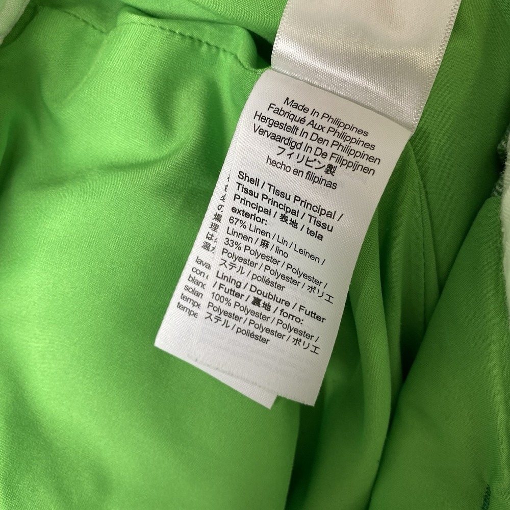 J Crew Skirt Womens Sz 2 Green Button Front Stretch Linen Midi Classic Twee Cute - Picture 6 of 12
